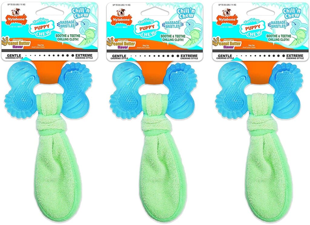 Nylabone 3 Pack of Chill 'n Chew Puppy Teething Toys